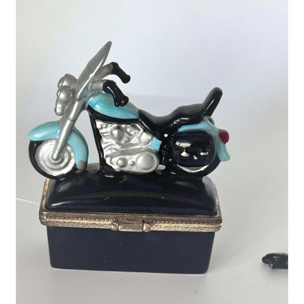1999 Harley-Davidson Heritage Softail Classic Trinket Box W Trinket Figurine - Picture 3 of 6